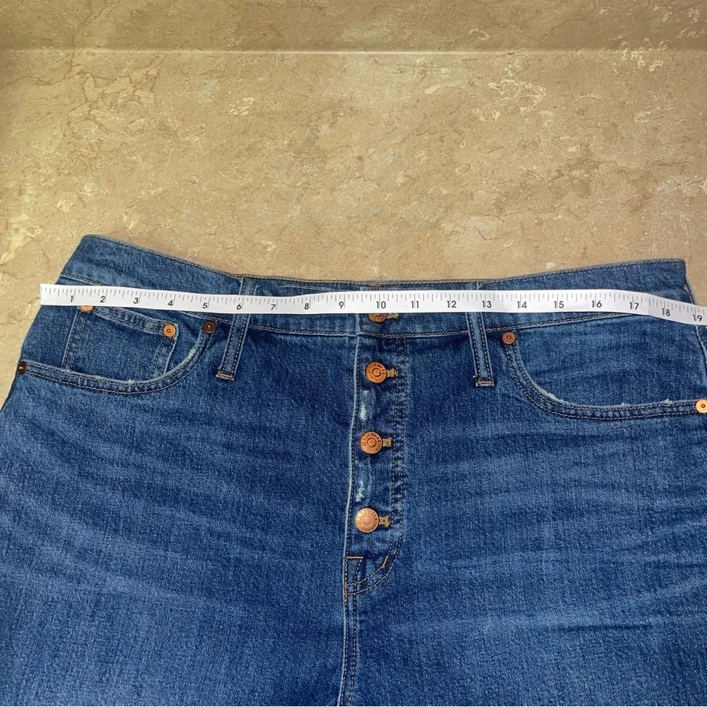 Madewell The Perfect Vintage Crop Jean Button-Front Comfort Edition Sz 33 - Picture 11 of 13